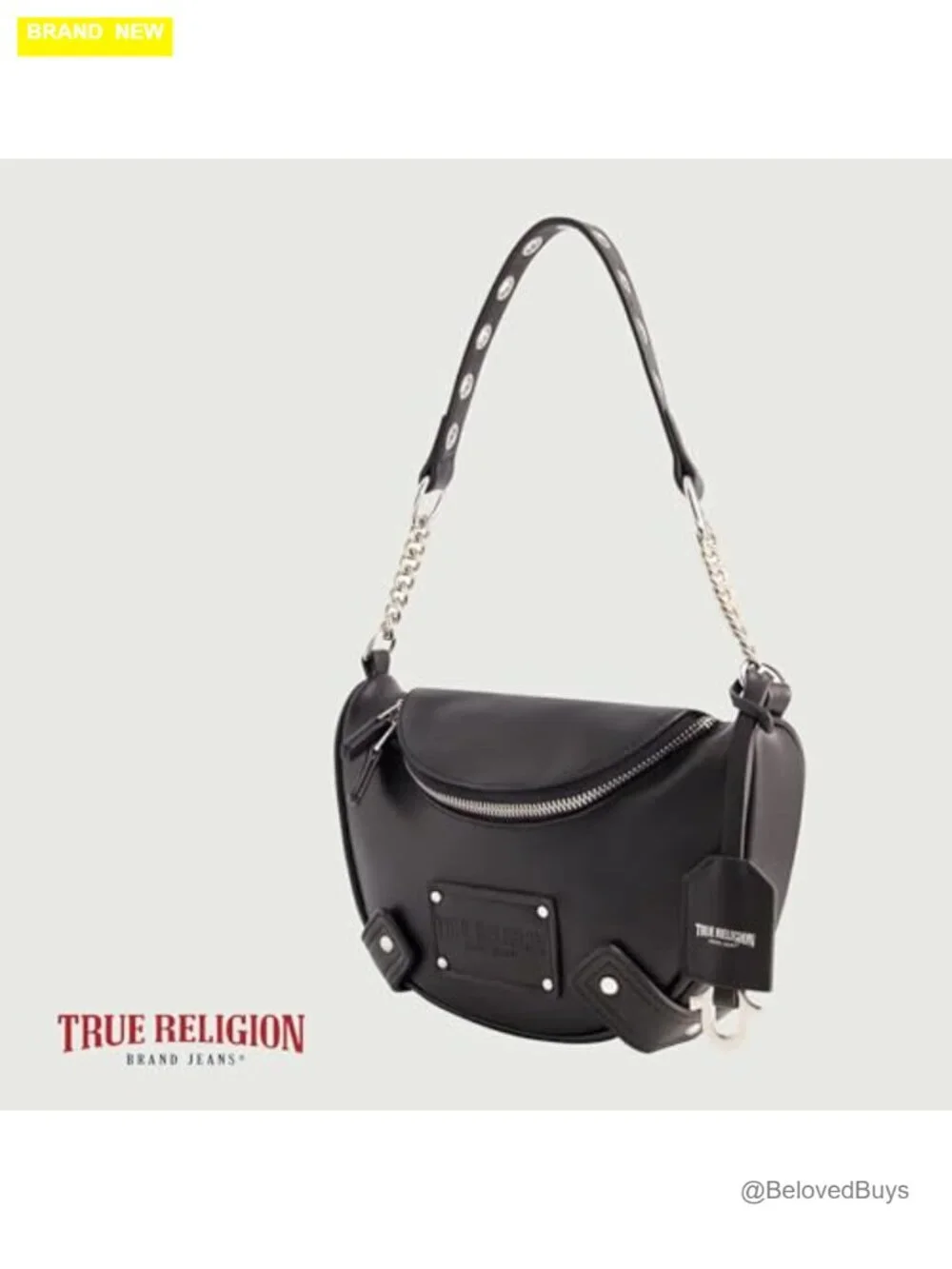 Faux Suede Hobo Handbag with Chain Handle Shoulder Bag